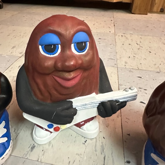 Vintage Ceramic California Raisins Lot Of 4 Large Figures Raisins - Picture 8 of 9